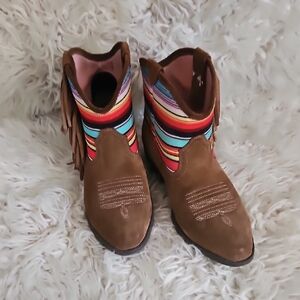 Colorful Fringe Western Boots